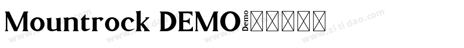Mountrock DEMO字体转换